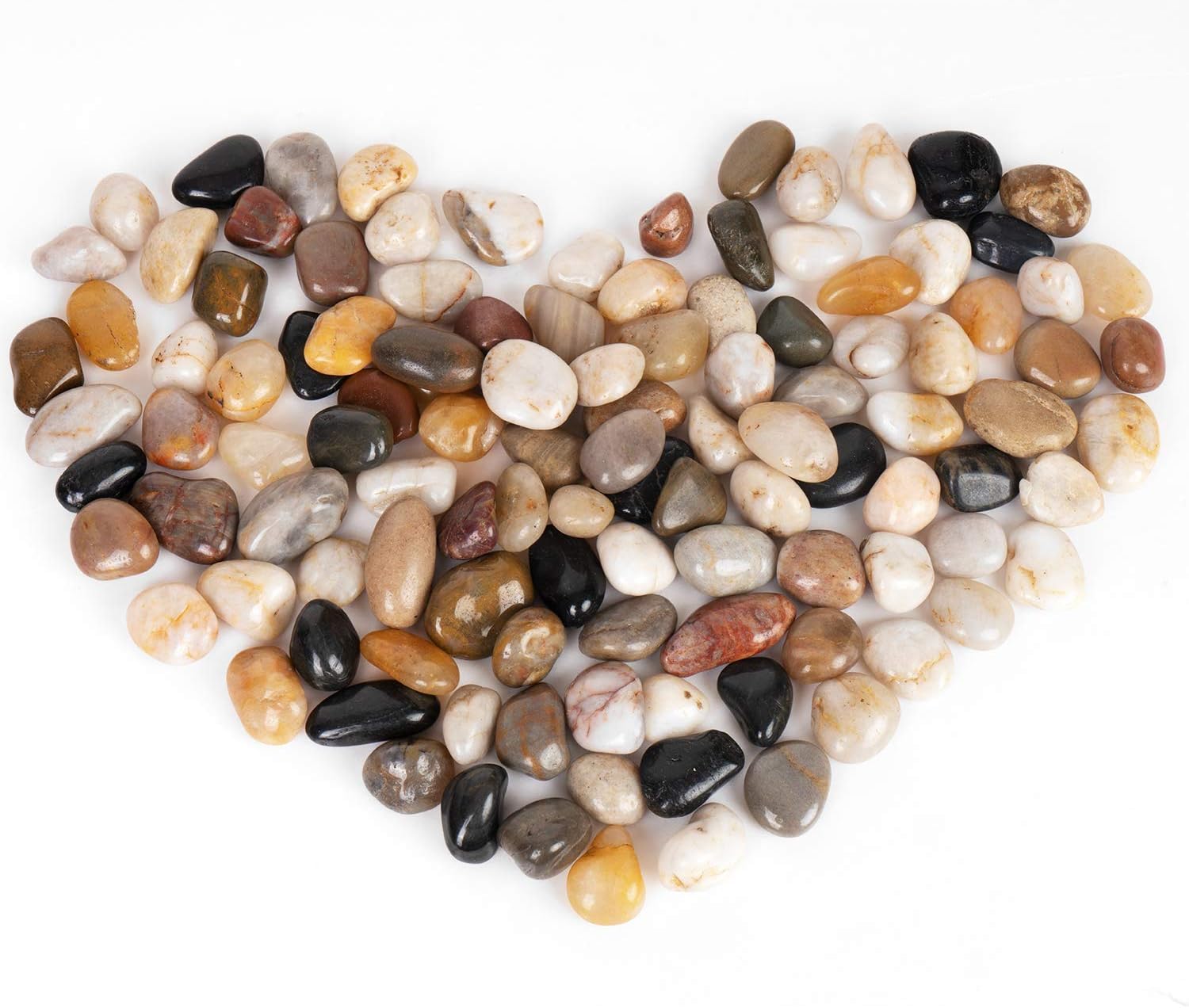 X Home 15LB Pebbles for Plants, Decorative River Rocks for Garden, Landscaping & Vase, Highly Polished, 1/2-3/4 Inch : Patio, Lawn & Garden