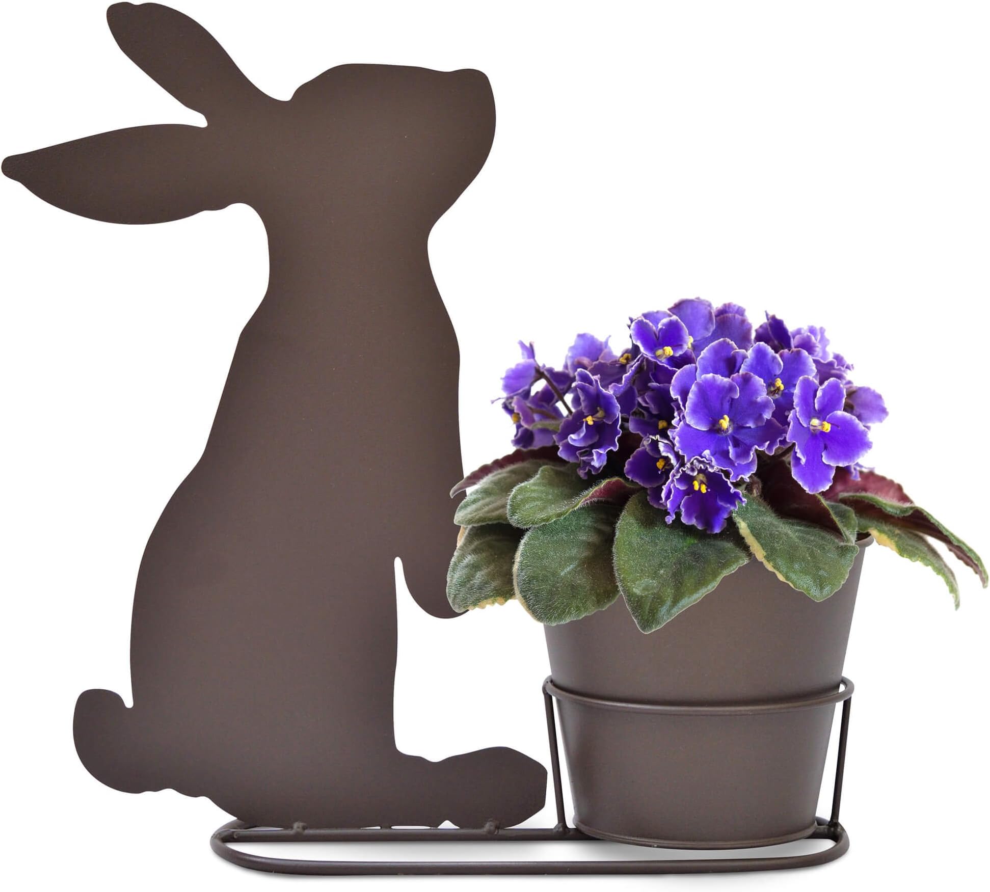 Cute Rabbit Silhouette Plant Pot & Stand