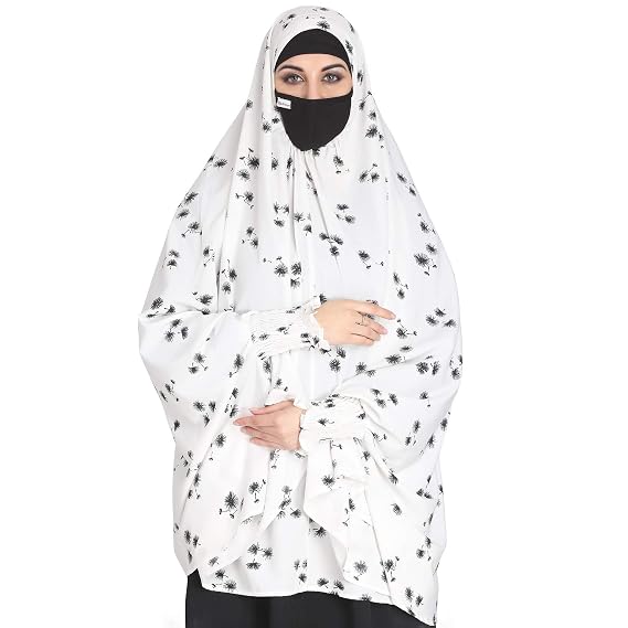 Bashariya Women's Crepe Printed Khimar 