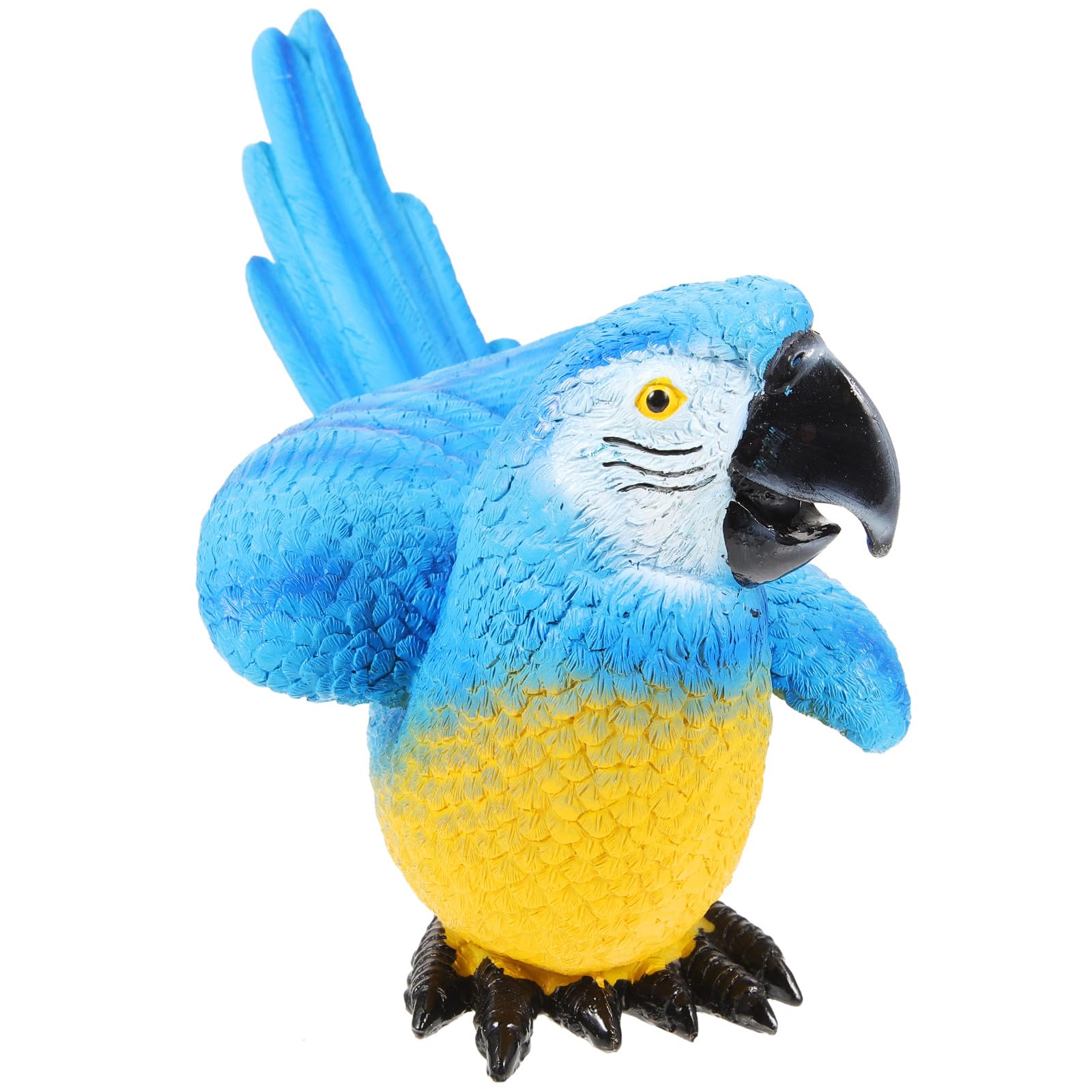 Perroquet artificiel décoratif pour balcons et jardins : oiseau en résine sans entretien