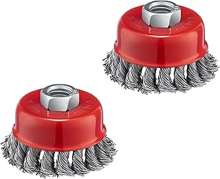 Wire Wheel Brush Cup Brush, 2 PackTwisted Kno...,