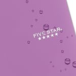 Five Star Spiral Carnet + App. d'étude 4 Faites votre valise, 1 Objet, Règlement de l'Ordre, 8-1/2" x 11", 100 Feuilles, combats encre saignée, couvercle imperméable, améthyste violet, rose framboise, blanc et verre de mer
