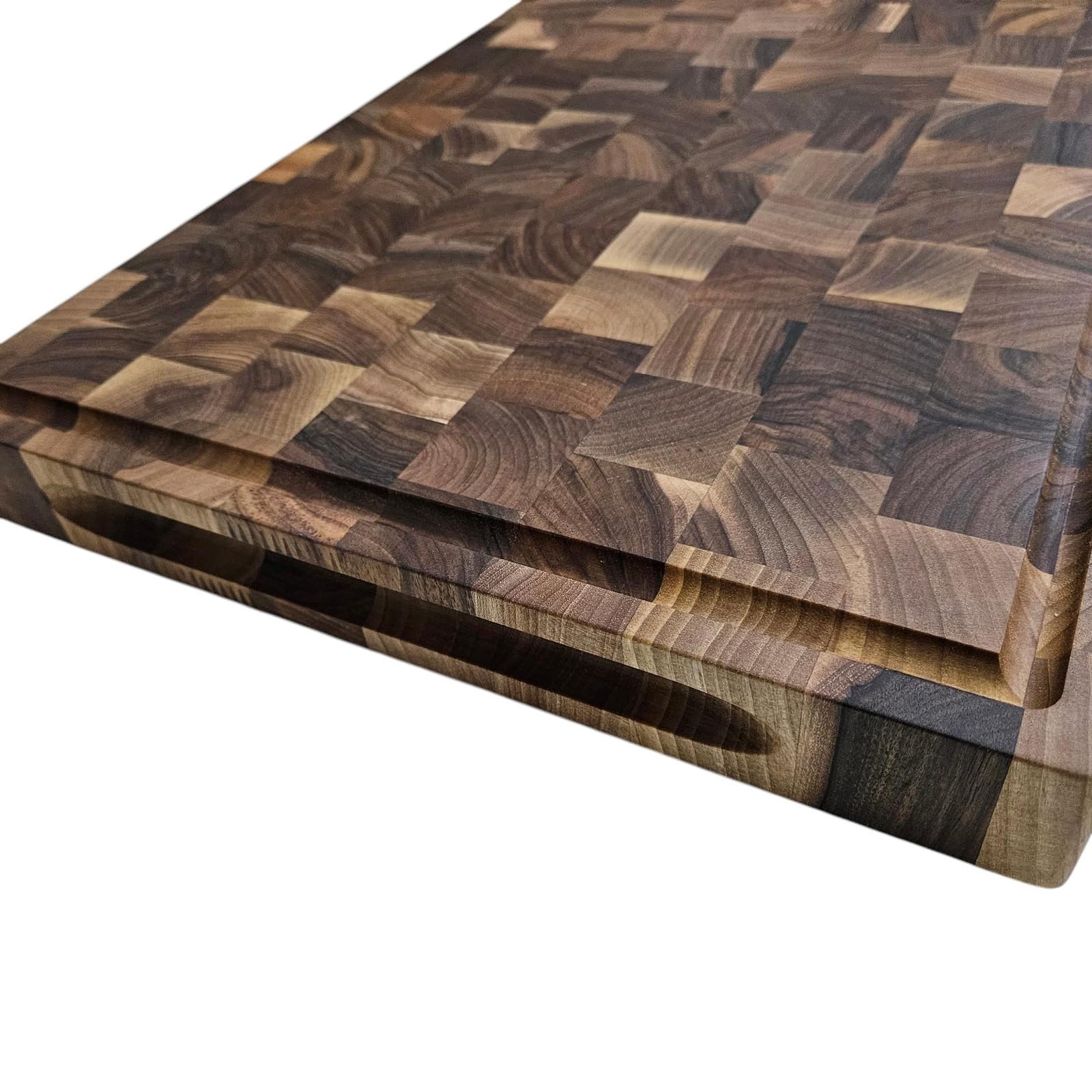 Waldmeister XXXL Schneidebrett aus Walnuss| Tranchierbrett mit Saftrille | klingenschonendes Küchenbrett | 60 * 40 * 4 cm | Hochwertig und in Handarbeit gefertigt