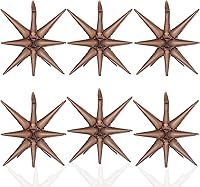 Vista 37 de 6 Globos de Papel de Aluminio con Forma de Estrella Negra de Una Pieza, Globo de Estrella de 14 Puntas 4D Cono Starburst de Mylar de 22 Pulgadas