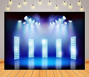 Amazon.com : BELECO 12x8ft Fabric Music Concert Stage Backdrop Stage ...