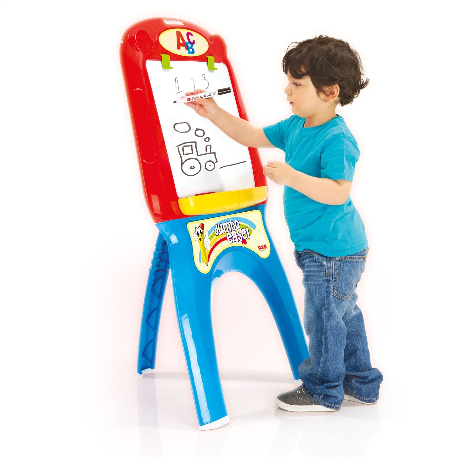 Pizarra Jumbo Easel Dolu caballete doble cara con bandeja para tizas y rotulador 8