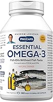 Vista 1 de ANDREW LESSMAN Naranja Omega-3 esencial - 360 cápsulas blandas - Aceites omega-3 ultra puros y de alta potencia. Alto contenido de DHA, sin malestar