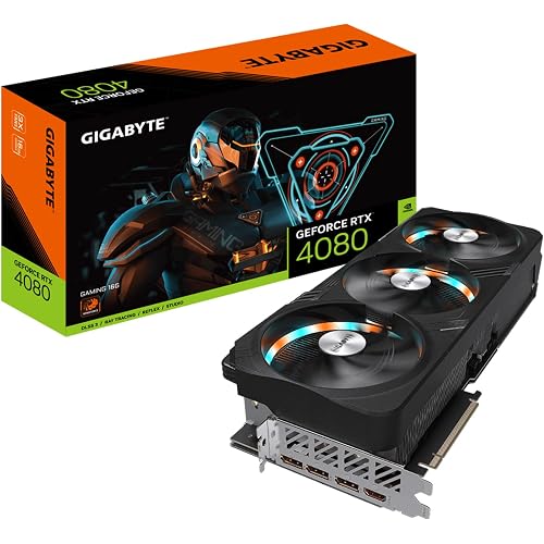 GIGABYTE GeForce RTX 4080 Gaming 16G Graphics Card, 3X WINDFORCE Fans, 16GB 256-bit GDDR6X, GV-N4080GAMING-16GD Video Card