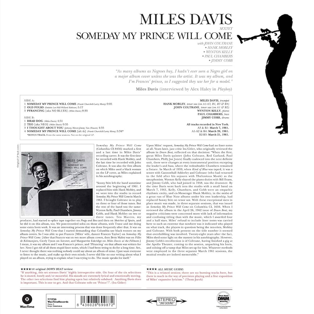 Miles Davis／Someday my P.. LP ジャズ マイルス Miles Davis Someday My Prince Will Come LP