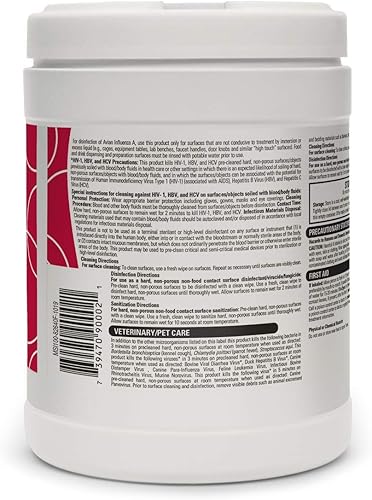 Miniatura 2 de Micro-Scientific Opti-Cide3 Paños desinfectantes, para limpiar superficies, para el cuidado de la salud.