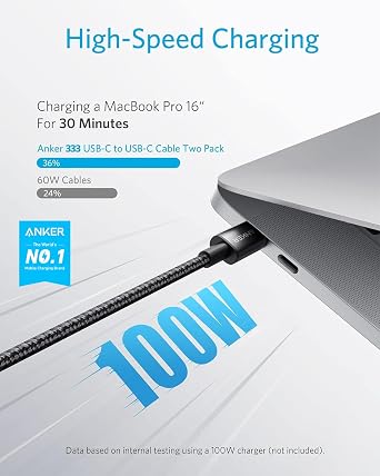 Anker Nano Charger, USB C GaN Charger 30W, PIQ 3.0 Foldable PPS Fast Charger, Anker USB C Cable (6FT, 2Pack)