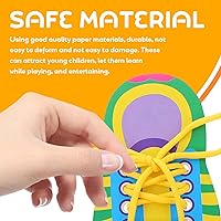 Vista 6 de NUOBESTY Práctica de corbata de zapatos para niños, tabla de práctica de atado de zapatos, hilo de zapatos, juguetes de enseñanza para aprender a