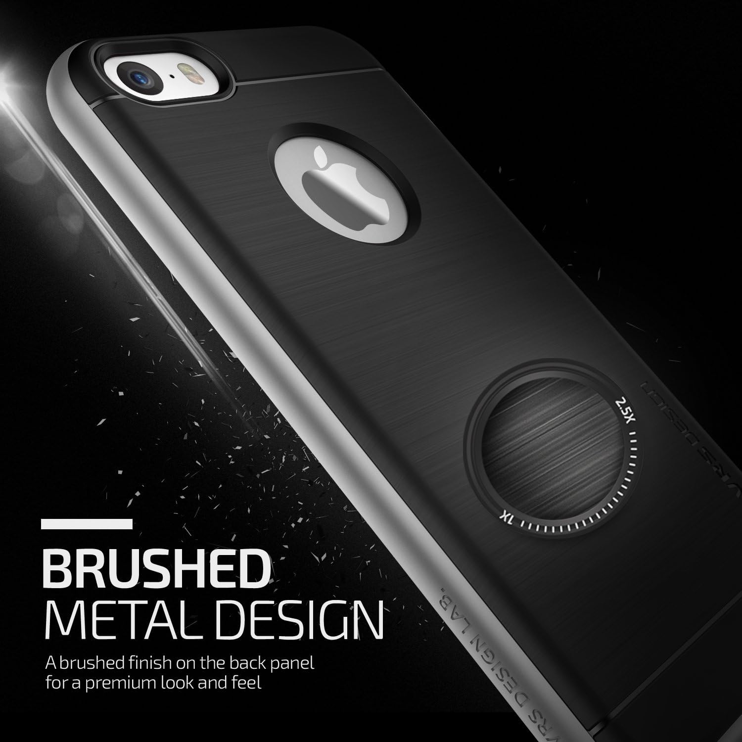 iPhone 5S Case, VRS Design [High Pro Shield][Satin Silver] - [Military Grade Protection][Slim Fit] For Apple iPhone 5S