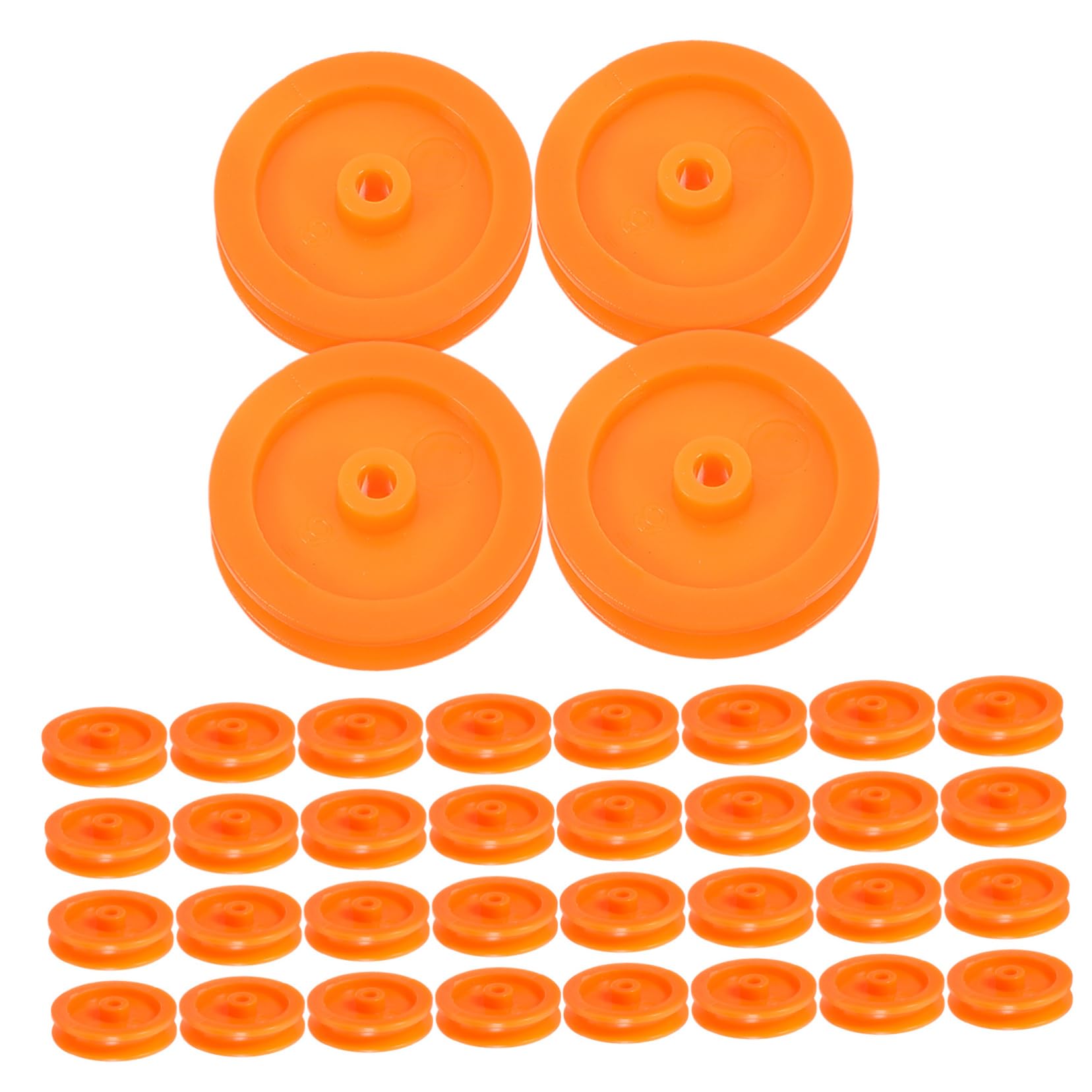 GANAZONO 100Pcs Plastic Pulley Wheel for for Robots Cars Aircraft Wear Resistant Crafting Parts for Engineering Projects