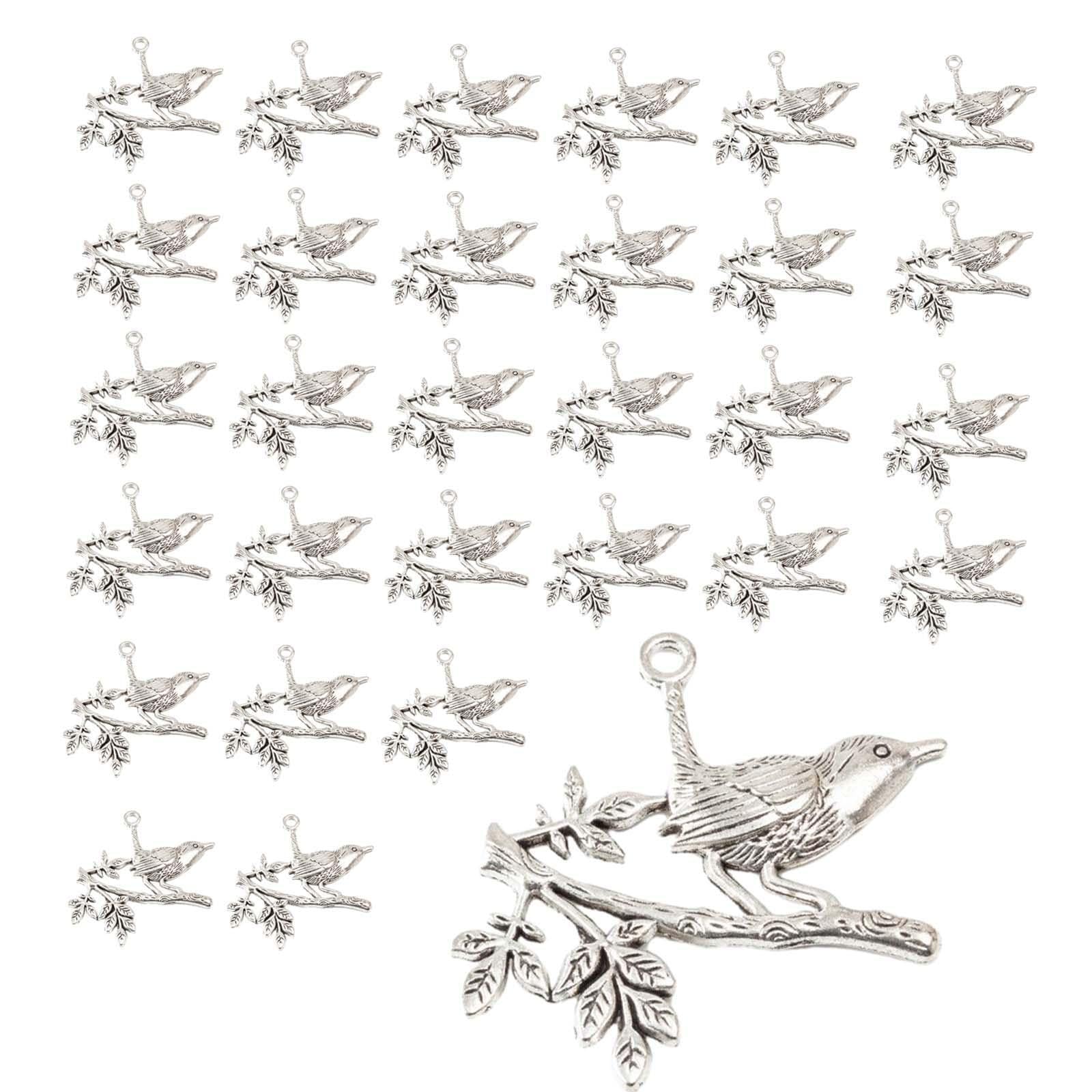 Zambuph Artistic Bird Charm Beads Unique Jewelry Making Supplies for Creative Bracelets Necklaces Durable Bird Pendant Charms DIY Pendants Jewelry Findings