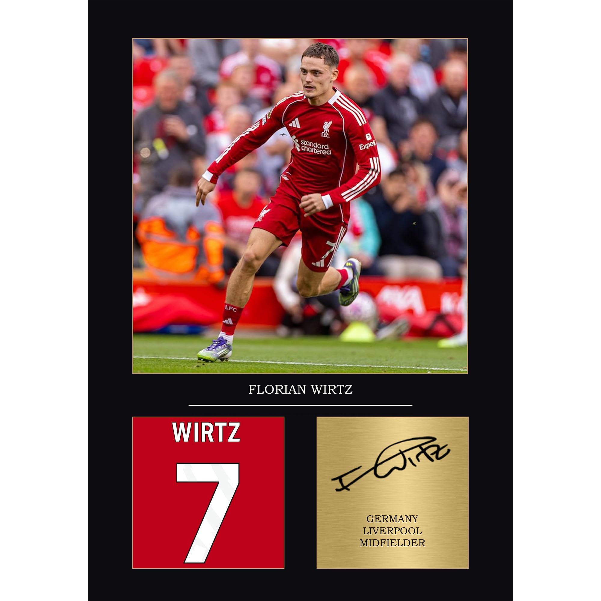 Florian Wirtz Gift Signed A4 Print Display Unframed Liverpool Gifts For Boys Digitally Reproduced Signature Liverpool Gifts For Men LFC (Unframed)