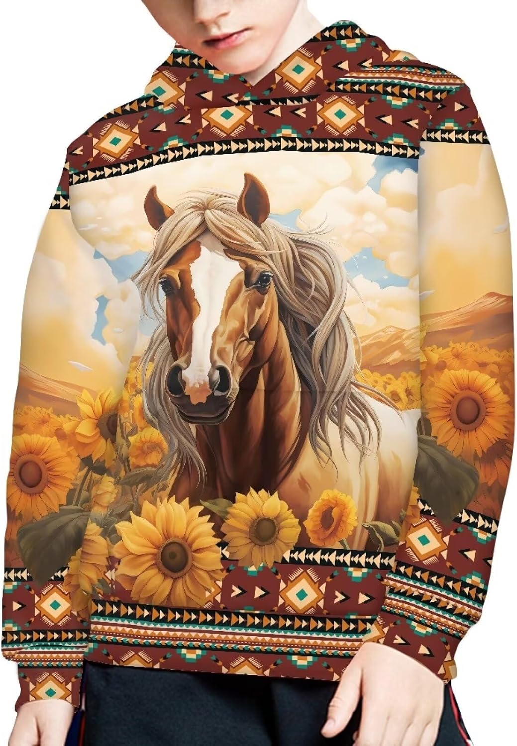 FOR U DESIGNS Pullover Sweatshirts for Kids Youth Boys Warm Winter Hoodies with Pocket