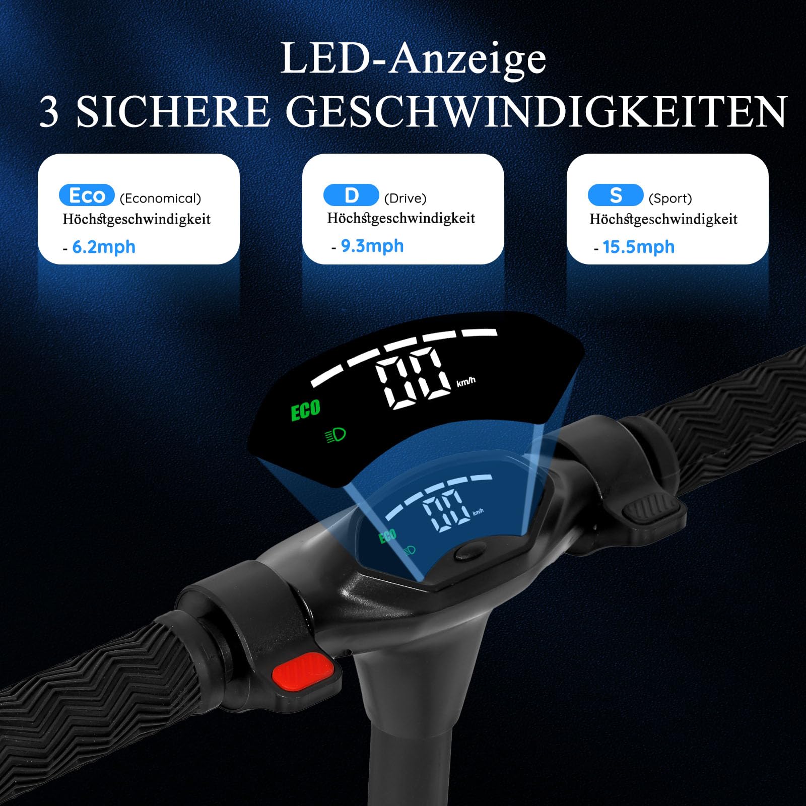 Trottinette électrique pliable et réglable en hauteur pour enfants de 8 à 16 ans, affichage LED, portée maximale 20 KM/H, cadeau pour enfants et adolescents