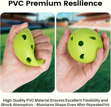 Hikeen 6 Pack Limited Flight Practice Baseballs Safe & Durable for Small Space, Regulation Size Training Baseballs for Hitting, Pitching & Batting
