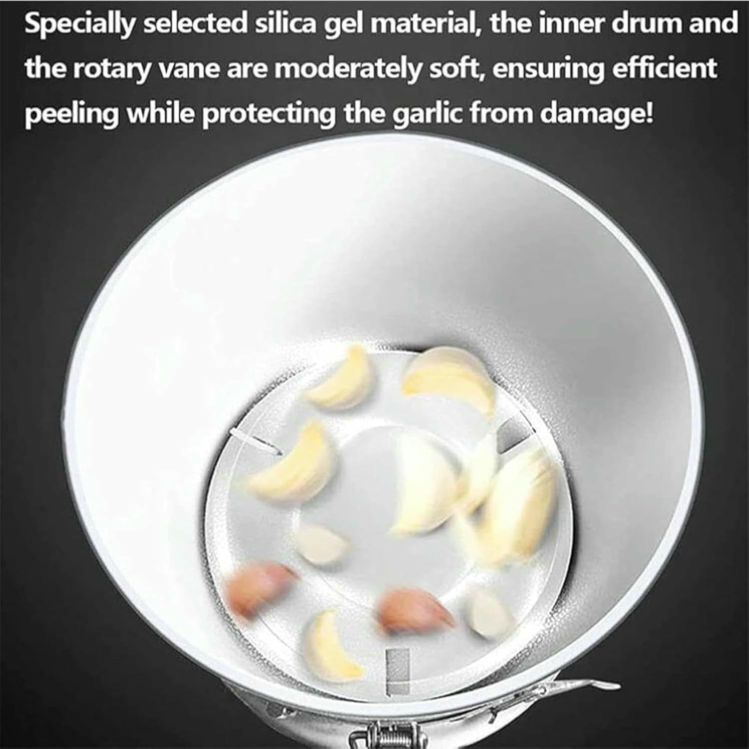 Electric Garlic Peeler Automatic Garlic Peel Remover, Commercial Garlic Peeler Machine, Stainless Steel Garlic Peeler, with Peeling Speed 25KG/H, for Restaurants Barbecue Shop