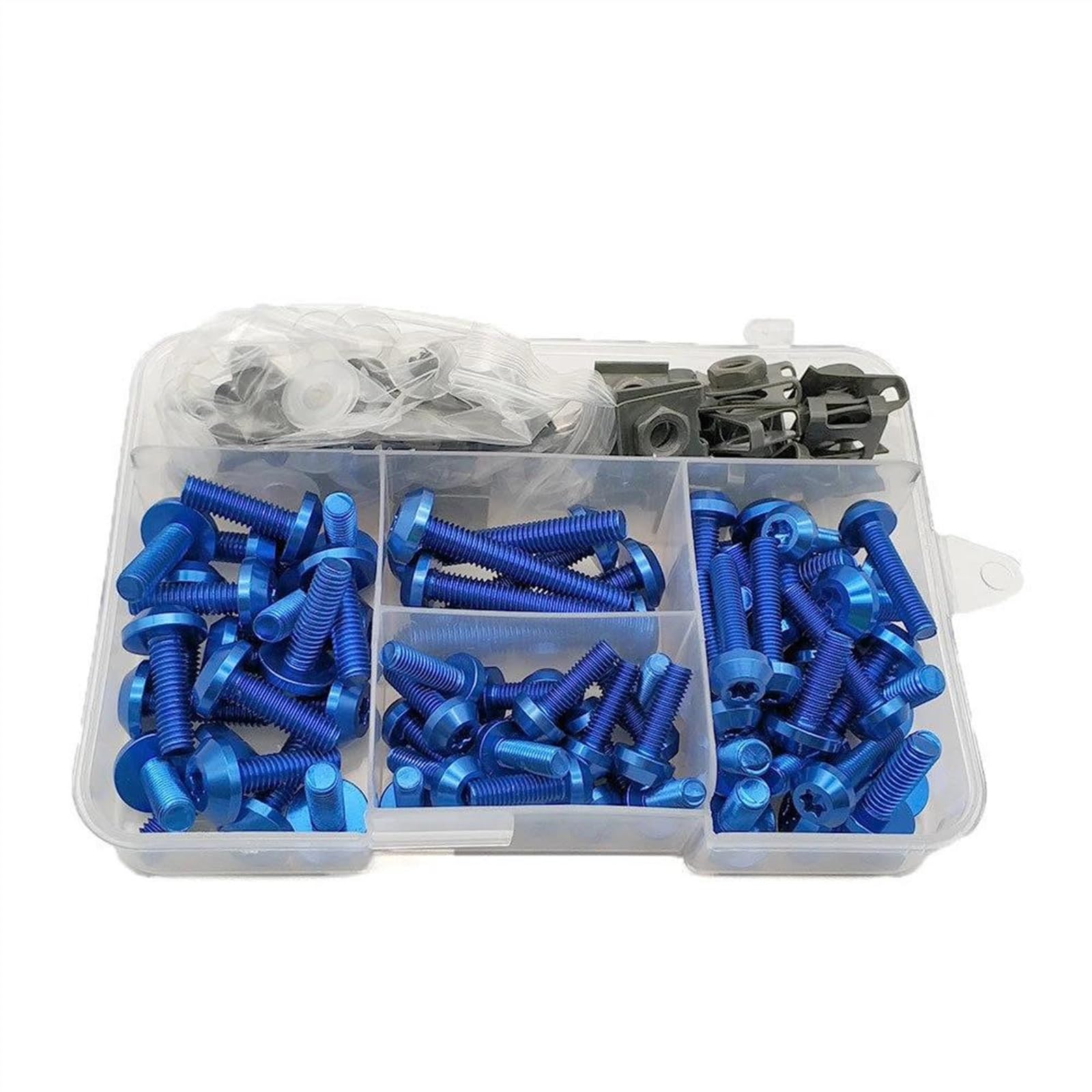 Motorcycle Custom Fairing Screw Bolt Windscreen Screws For WR250F XJR1300 FJR1300 Xjr 1300 400 Fjr CNC Alloy(Blu)