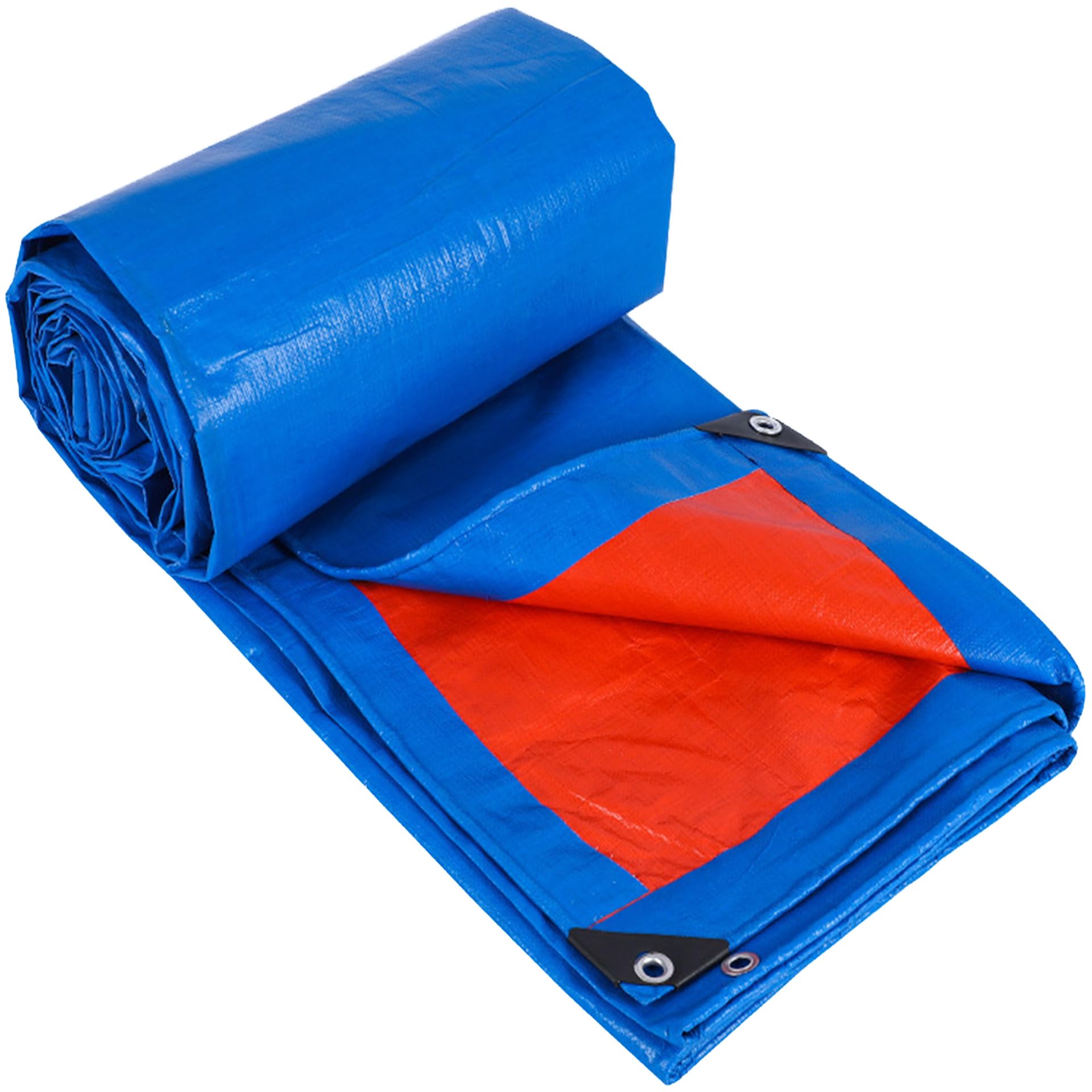 Bâche à Oeillets 5 x 7.5 m Bâche Piscine de Bateau 160 G ㎡, Résistante Aux UV, Indéchirable avec Corde pour Bois, Meubles de Jardin, Voitures, Bleu