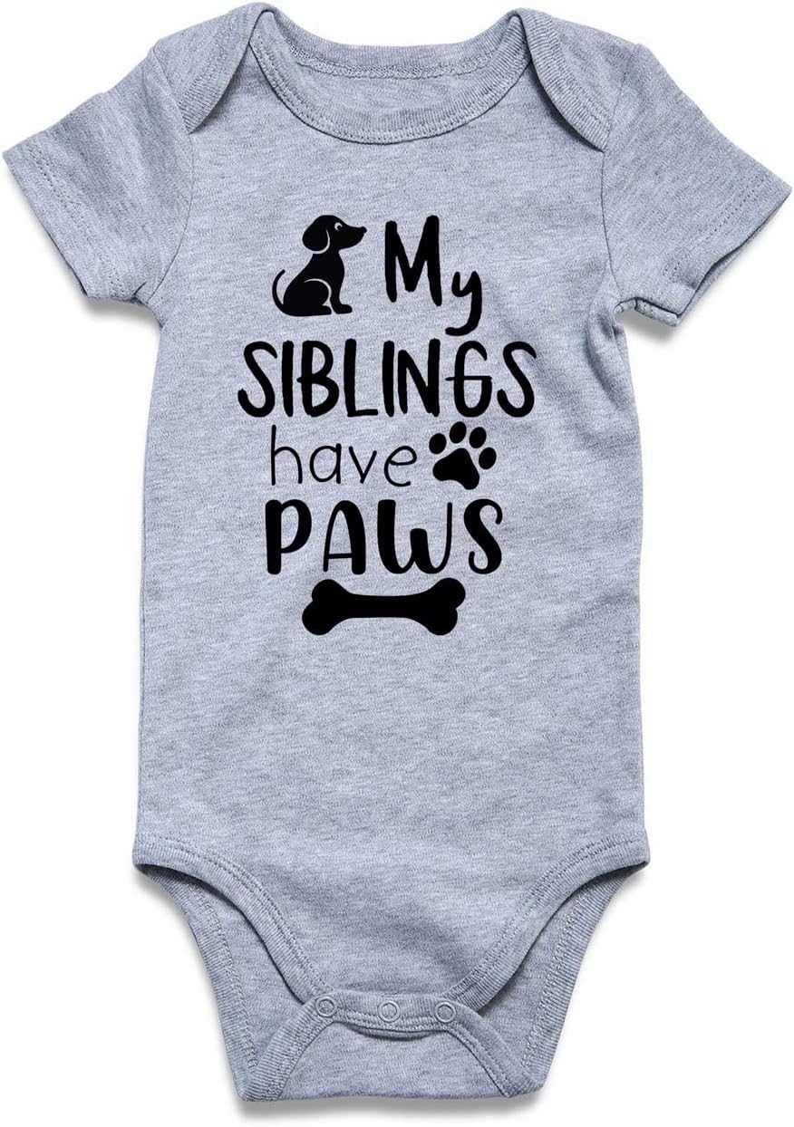 Funnycokid Baby Boys Girls Bodysuit Funny Newborn Romper Short Sleeve Infant Neutral Outfits 0-12 Months