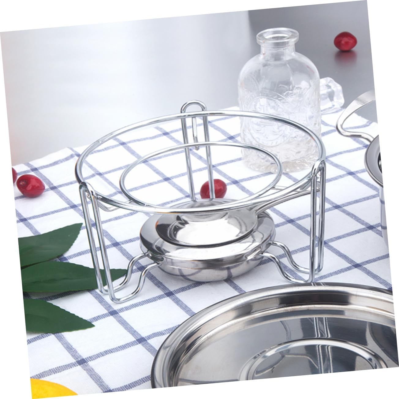 10-Piece Stainless Steel Chocolate Melting Pot Set Fondue Set Forks for Cheese and Chocolate Easy to Use for Parties and Gatherings