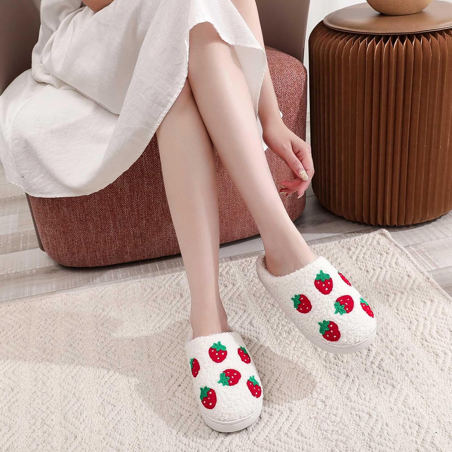 Womens Mens Slippers Retro Memory Foam Cute Cartoon Plush Fluffy Warm Fur Lined slippers Indoor House Home Winter Shoes - Image 2