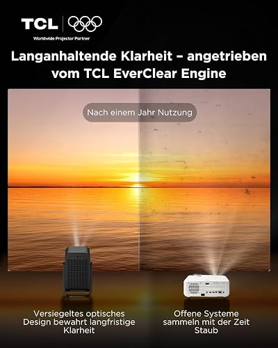 TCL C1 Smart Projector 4K Support, Google TV & Netflix Officially Licensed, WIFI and Bluetooth, Auto Focus Keystone, Native 1080p, Dolby Audio, 285° Portable Mini Projector for Home Theater (EU) - 10