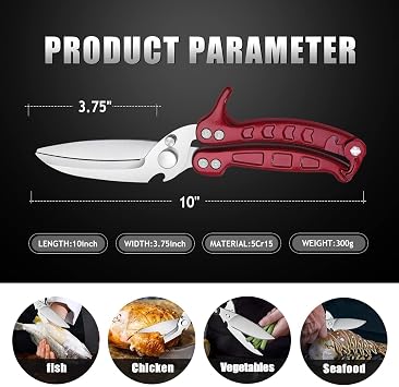 DRAGON RIOT Poultry Shears Removable Heavy Duty Chicken Scissors