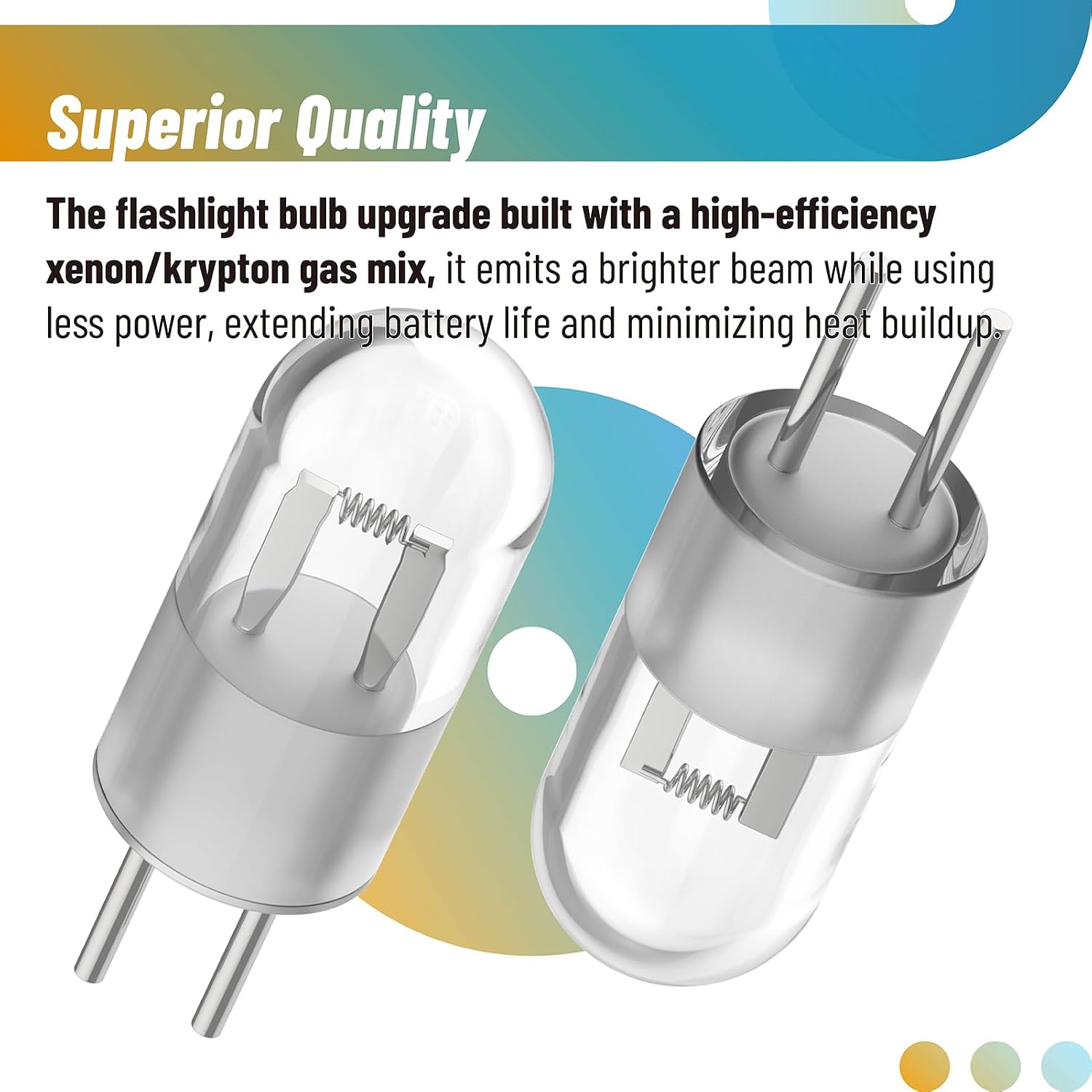 85914 Flashlight Bulb Replacement, 3 Volt / 3 Watt, 2 Pack | Compatible with Scorpion Flashlight, Xenon-Krypton Bulb, Bi‑Pin, 5000K