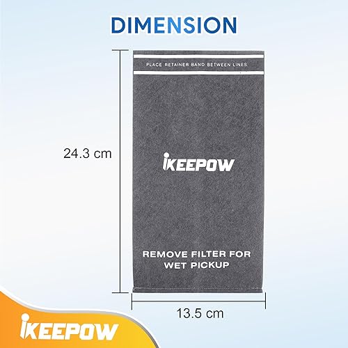 Miniatura 5 de CMXZVBE38737 - Paquete de 12 bolsas de filtro para aspiradora CRAFTSMAN de 2 a 2.5 galones CMXEVBE17678, CMXEVBE17250, 12 bolsas + 3 bandas de