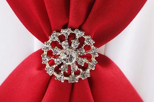 Miniatura 5 de Satén y joyería de cristal artificial para decorar la cesta de la niña de las flores de la boda (blanco)