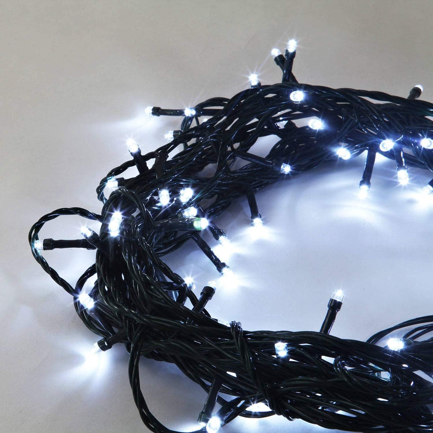 SHATCHI 200 Cool White LEDs Battery Operated Fairy Lights Waterproof Indoor/Outdoor 8 Changing Modes Timer Christmas Wedding Party Birthday Decorations - Image 5