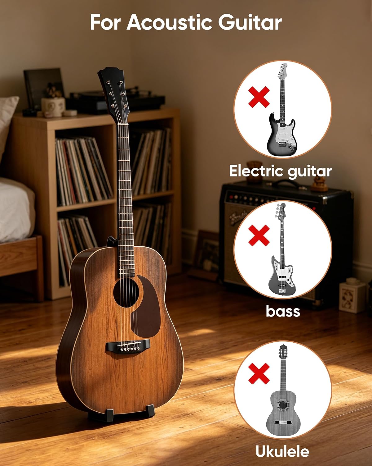 Acoustic Guitar Stand Attachable 2-Pack