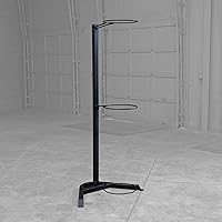 Vista 4 de Body-Solid (GSR10B) Stability Ball Rack, Vertical Storage for Home and Commercial Gym, Grey/Black