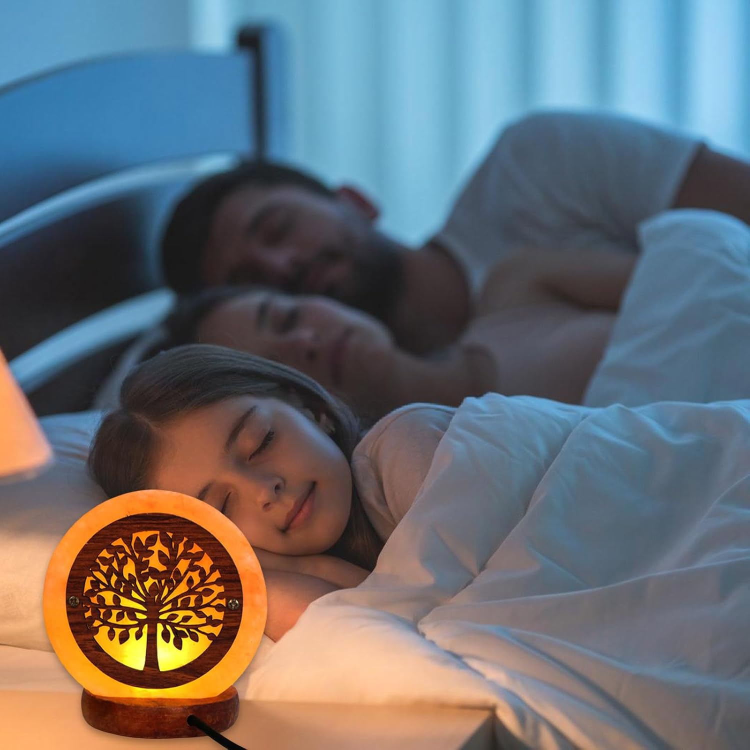 Crystal Salt Rock Lamp LED Night Light with Base LED Atmospheres Table Light Home Bedroom Decoration Enduring Crystal Salt Rock