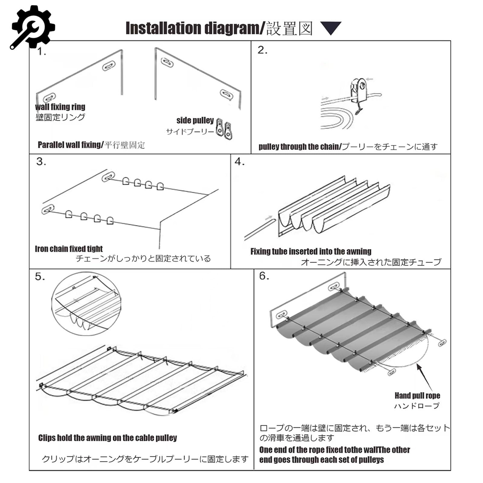 Generisch Einziehbarer Sonnenschutz Markise Elektrische Pergola-Abdeckung Mit Installationsset Verstellbares Wellen-Sonnensegel Für Terrasse Garten Outdoor-Pavillon UV-Schutz