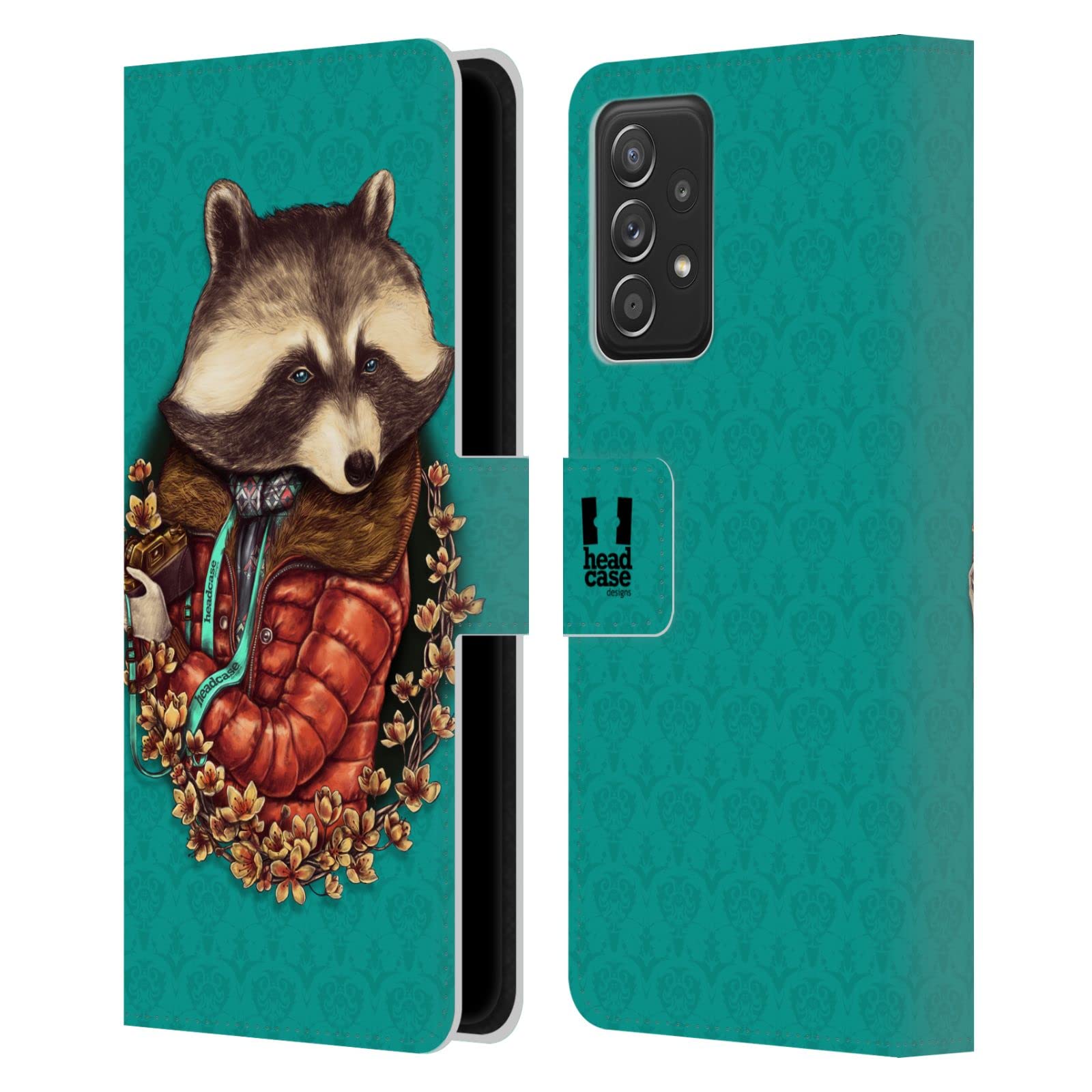 Coque portefeuille Galaxy A52 anti-choc style raton laveur pour sécuriser vos cartes