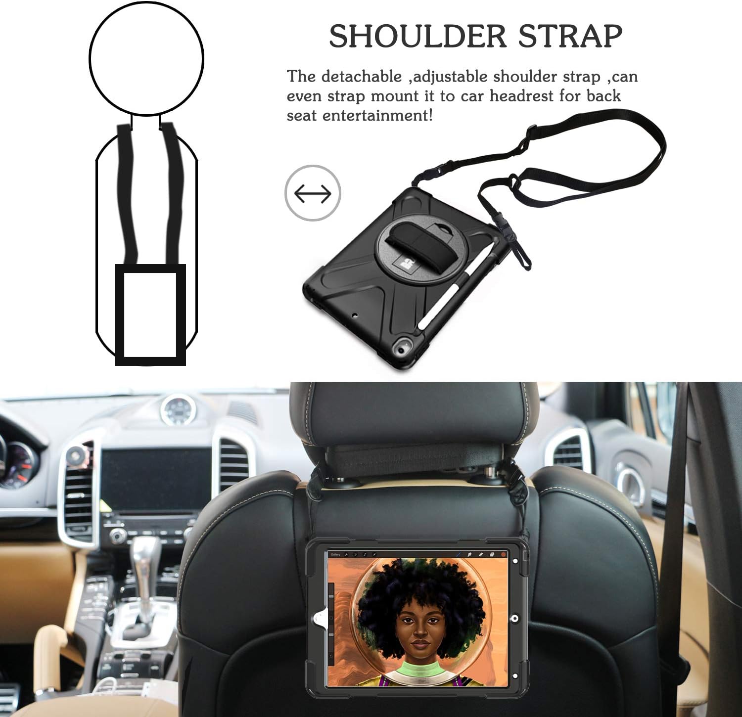 Weekly Top Sale BRAECN iPad Air 3 10.5 Case 2019,iPad Pro 10.5 Case 2017- Heavy Duty Shockproof Case Cover with Pencil Holder,Rotating Stand/Hand Strap,Carrying Shoulder Strap Fit iPad Air 3rd Gen case 10.5 -Black Best Deal Product BRAECN iPad Air 3 10.5 Case 2019,iPad Pro 10.5 Case 2017- Heavy Duty Shockproof Case Cover with Pencil Holder,Rotating Stand/Hand Strap,Carrying Shoulder Strap Fit iPad Air 3rd Gen case 10.5 -Black