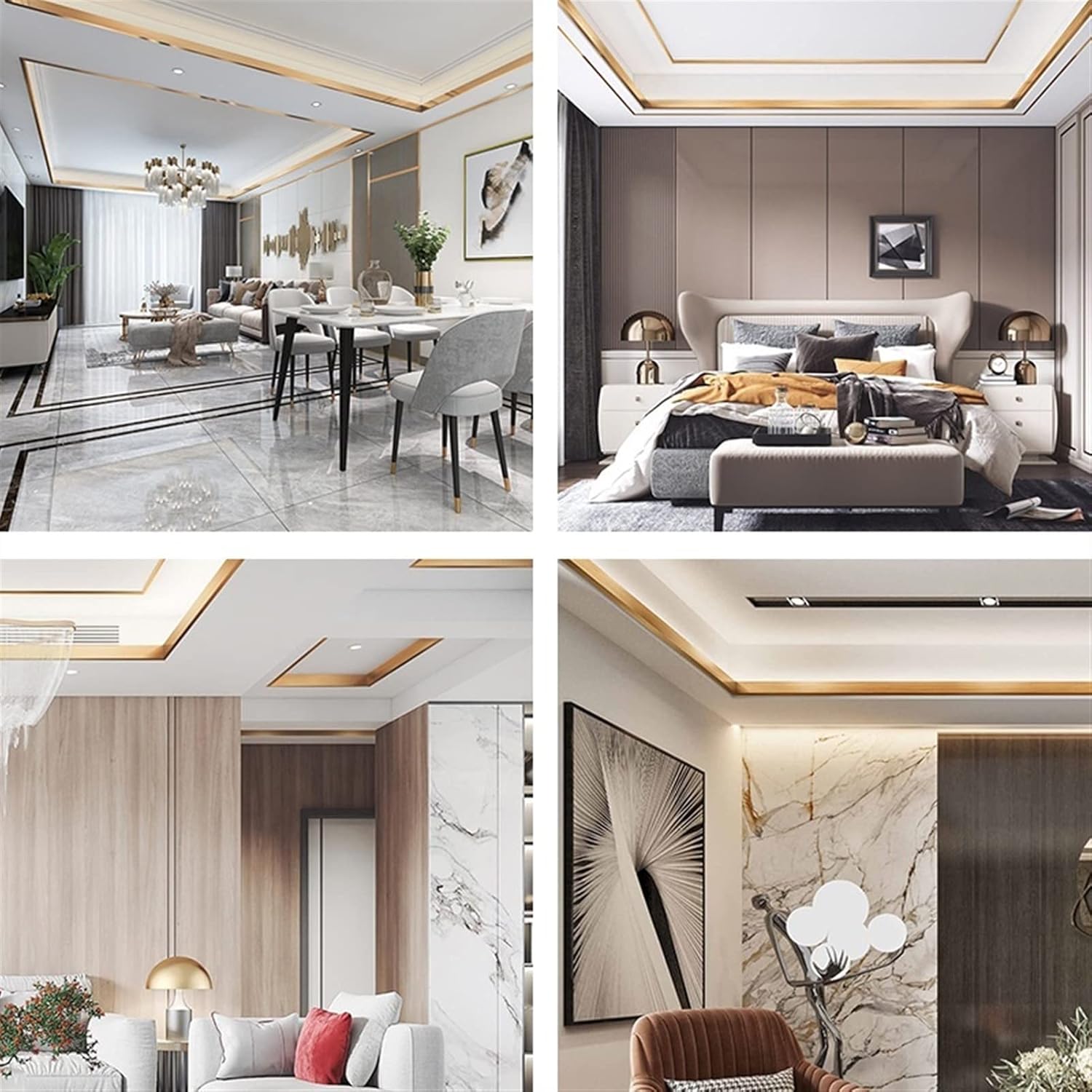 GQQGSHOP Self Adhesive Wall Border Wall Edging Strip Waterproof Wall Decor, Wall Panels Peel Off and Stick Ceiling Border Door Frame Waist Line Interior Decoration(1PCS,10M(L) x10CM(W))