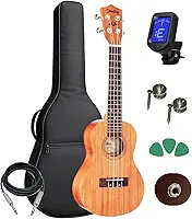 Ukulele Eletroacústico Shelby Su23m + Capa E Acessórios