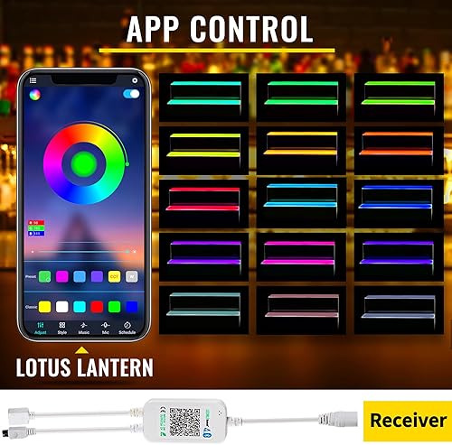 Miniatura 38 de VEVOR Pantalla de botella de licor con iluminación LED, 3 niveles de 40 pulgadas, compatible con USB, estante iluminado de bar para el hogar