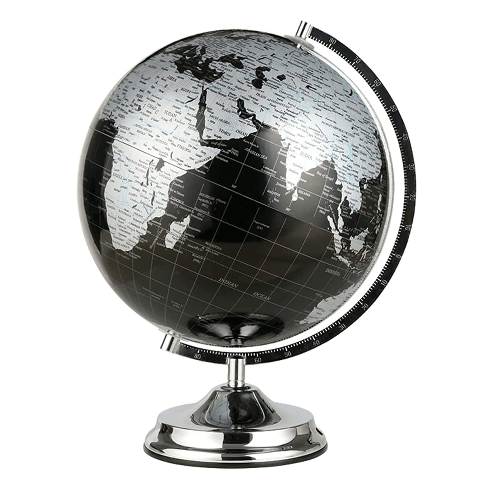 Deko-Globus Globe Manuelle 360 ​​° -Rotationskugeln mit Metallbasis Weltkugel für Schüler, die Lernen und Bildung, geografische Globen interessant