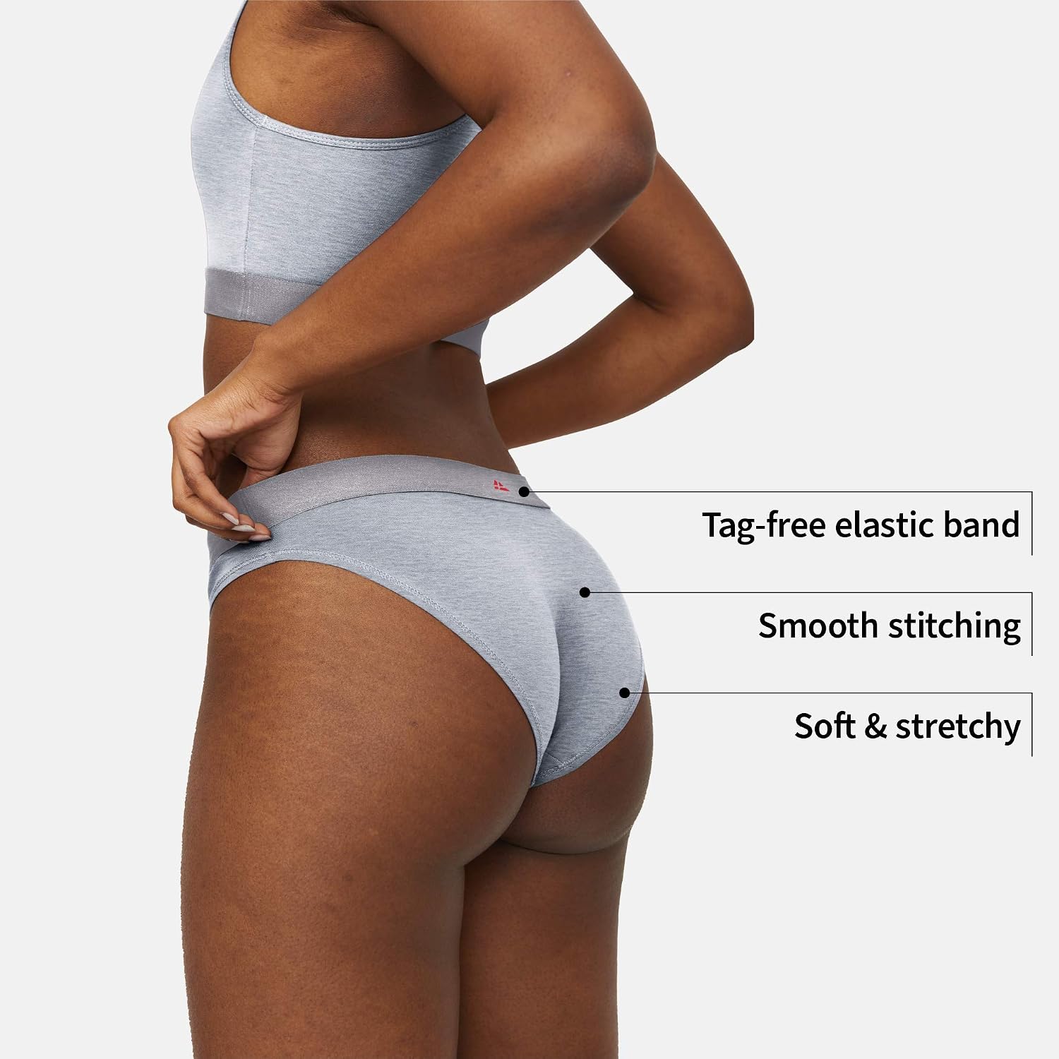 DANISH ENDURANCE 6 Pack Women's Organic Cotton Stretch Bikini Briefs Underwear
