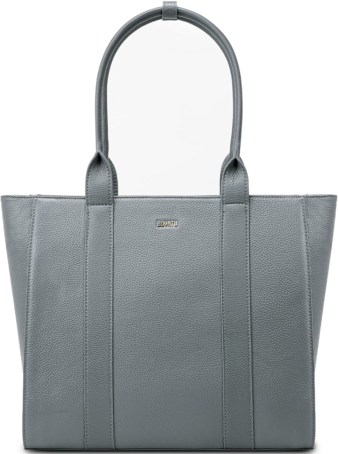 Leather Work Tote for Women, Full-Grain Leather, Structured Business Tote, 15.6" Compatibility, Minimalist - Pro Look | Polished First Look, No Slouch, Stands