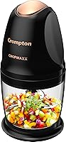 Crompton ChopMaxx Electric Vegetable Chopper | 300 Watts Motors | Twin S-Shaped Ninja blades | 800 ml see through bowl
