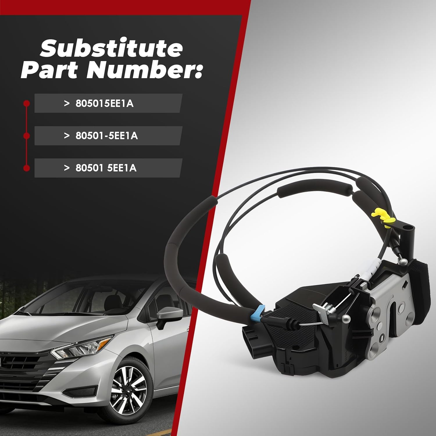 Nakkaa 805015EE1A Front Left Driver Side Door Lock Latch Power Actuator Compatible with Versa 2020-2024 80501-5EE1A