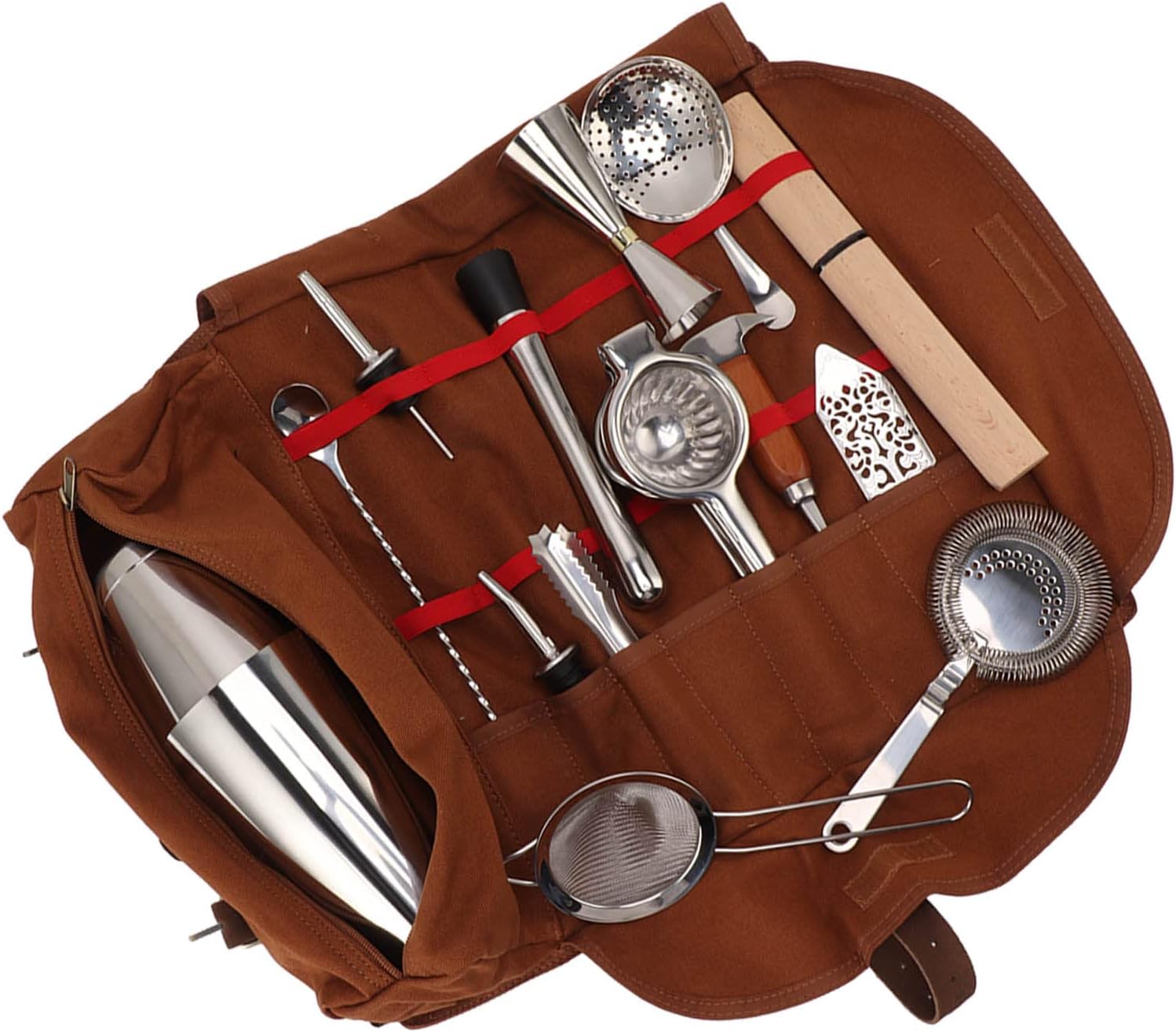 Cocktail Shaker Kit Durable Stainless Steel Bartending Kit for Parties, Camping, Home - 18 Pieces Set